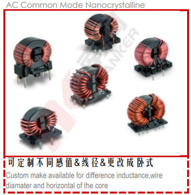 SMPS Nanocrystalline Common Mode Chokes Plug In Inductor Alternating Current
