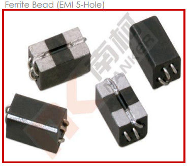 FBFH Series EMC Components Low DC resistance NiSn 5 Hole Ferrite Bead EMI