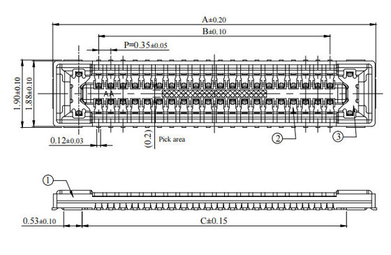 0.35mm Pitch Board To Board Connector BTB Connector Female Type Height 0.6mm