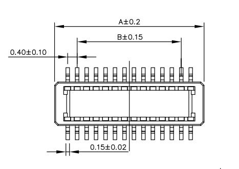 Male High Speed Board To Board Pcb Connectors 0.4mm Pitch Height 1.5mm
