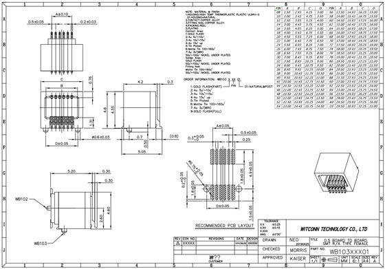Right Angle Board to Board Connectors SMT Female BTB Connector Manufacturer