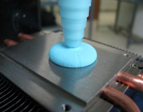 Two Part Thermal Interface Materials Blue Liquid Dispensable Thermal Gap Filler Gel