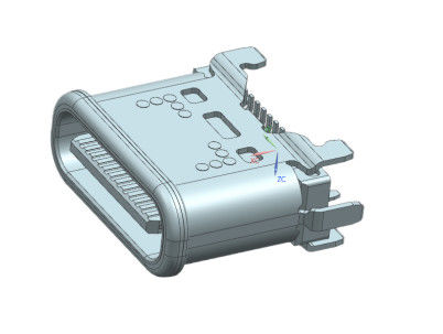 24 Pins USB Type C Vertical Connector SMT Double Length 7.45mm IPX8 Water Proof