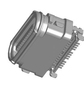 6A USB Connectors 24 Pins USB 3.0 Female Connector SMT Right Angle