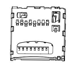 100V Electronic Components Connectors 0.5A Micro SD Card Socket Push Push
