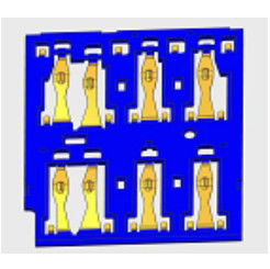 0.3A Elektronische componenten Connectoren Tray Type Dual Nano Sim Card Socket
